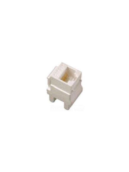 Product image for Pass & Seymour KS6-UW 6-Position 6-Wire RJ25C Category 3 White Snap-In Keystone Jack