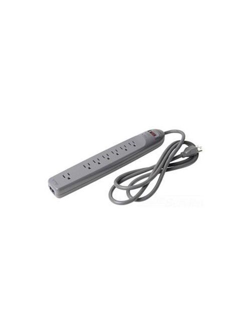 Product image for Pass & Seymour PS7P 125 Volt 15 Amp 6 Foot PC Gray 7-Outlet Surge Protection Power Strip