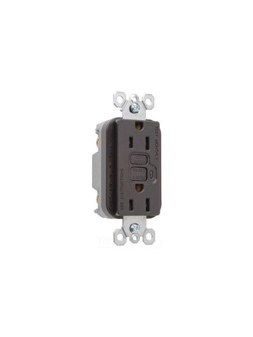 Product image for Pass & Seymour 1595 Trademaster®/Spec Grade GFCI Receptacle, 15A 125V - Brown