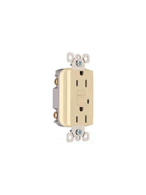 Product image for Pass & Seymour 1595-I Trademaster®/Spec Grade GFCI Receptacle, 15A 125V - Ivory