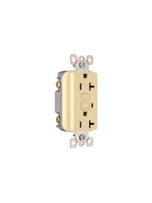 Product image for Pass & Seymour 2095-I Spec Grade GFCI Receptacle, 20A 125V - Ivory