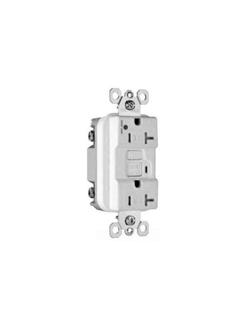 Product image for Pass & Seymour 2095-TRLA GFCI Tamper-Resistant Receptacle, 10Ka SCCR,20A 125Vac, Light Almond