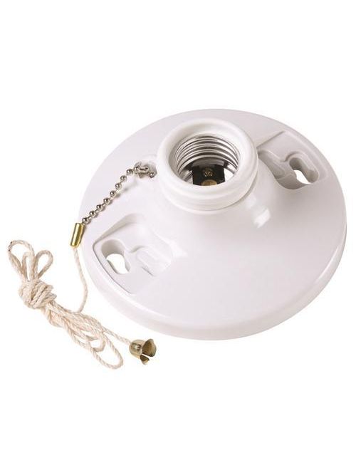 Pass & Seymour 280-WH 250 Volt 250 W White Phenolic Medium Base Incandescent Lampholder Pass & Seymour 280-WH 250 Volt 250 W White Phenolic Medium Base Incandescent Lampholder