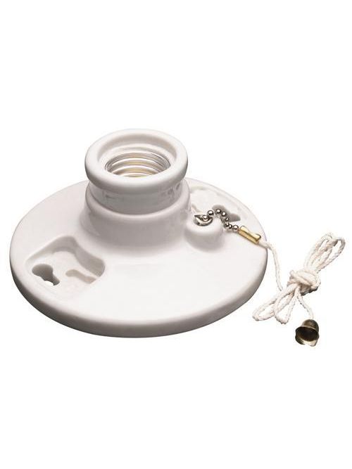 Pass & Seymour 282 250 Volt 250 W White Porcelain Medium Base Incandescent Lampholder Pass & Seymour 282 250 Volt 250 W White Porcelain Medium Base Incandescent Lampholder