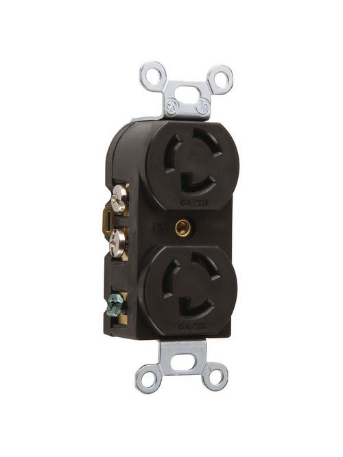 Pass & Seymour 4750 15 Amp 277 VAC 2-Pole 3-Wire NEMA L7-15R Nylon Locking Duplex Receptacle Pass & Seymour 4750 15 Amp 277 VAC 2-Pole 3-Wire NEMA L7-15R Nylon Locking Duplex Receptacle