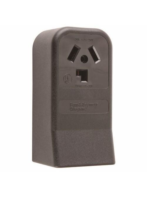 Pass & Seymour 388 30 Amp 125/250 VAC 3-Pole 3-Wire NEMA 10-30R Single Dryer Straight Blade Power Receptacle Pass & Seymour 388 30 Amp 125/250 VAC 3-Pole 3-Wire NEMA 10-30R Single Dryer Straight Blade Power Receptacle