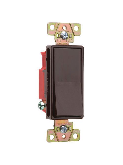 Pass & Seymour 2621 20 Amp 120/277 VAC 1-Pole Brown Polycarbonate Screw Mounting Rocker Decorator Switch Pass & Seymour 2621 20 Amp 120/277 VAC 1-Pole Brown Polycarbonate Screw Mounting Rocker Decorator Switch