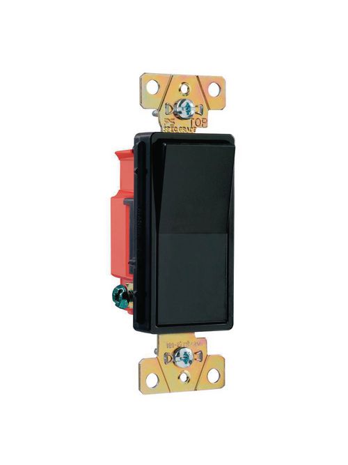 Pass & Seymour 2621-BK 20 Amp 120/277 VAC 1-Pole Black Polycarbonate Screw Mounting Rocker Decorator Switch Pass & Seymour 2621-BK 20 Amp 120/277 VAC 1-Pole Black Polycarbonate Screw Mounting Rocker Decorator Switch
