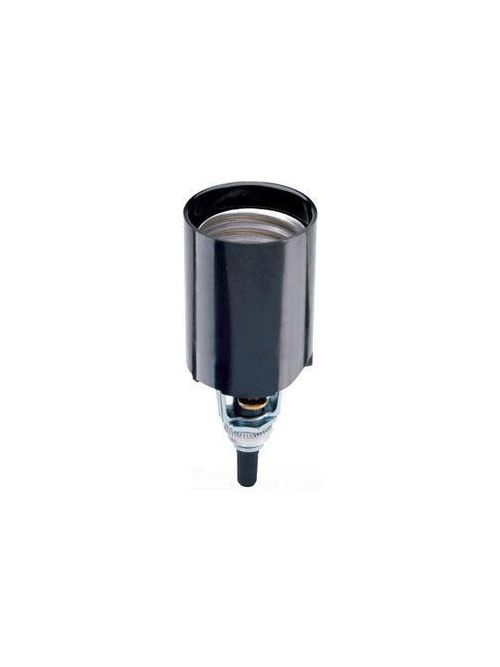 Product image for Pass & Seymour 4155 Candle socket, bottom turn knob, one piece, phenolic body. Black