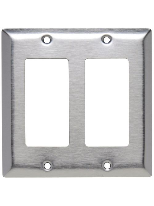 Pass & Seymour SL262 2-Gang 2-Decorator Black Smooth 430 Stainless Steel Standard Wallplate Pass & Seymour SL262 2-Gang 2-Decorator Black Smooth 430 Stainless Steel Standard Wallplate