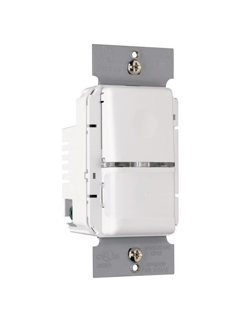 Product image for Pass & Seymour OS300-SW 1.76 x 1.83 x 2.73 Inch 120/230/277 VAC White Passive Infrared Occupancy/Vacancy Sensor