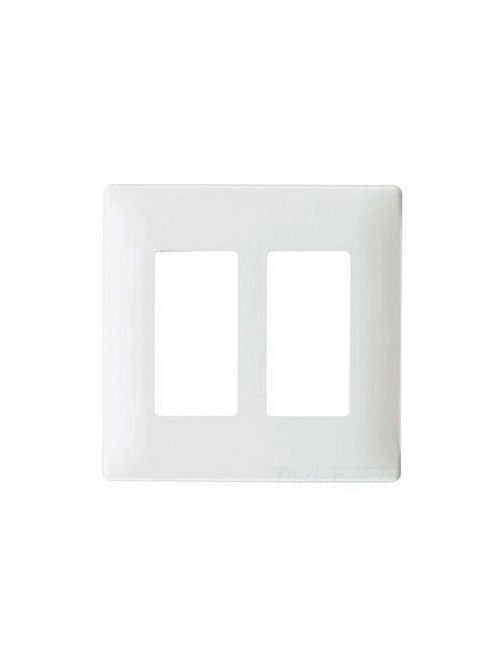 Lot Of 2 PASS & SEYMOUR SWP262 BROWN SCREWLESS 2GANG PLASTIC WALL PLATE 