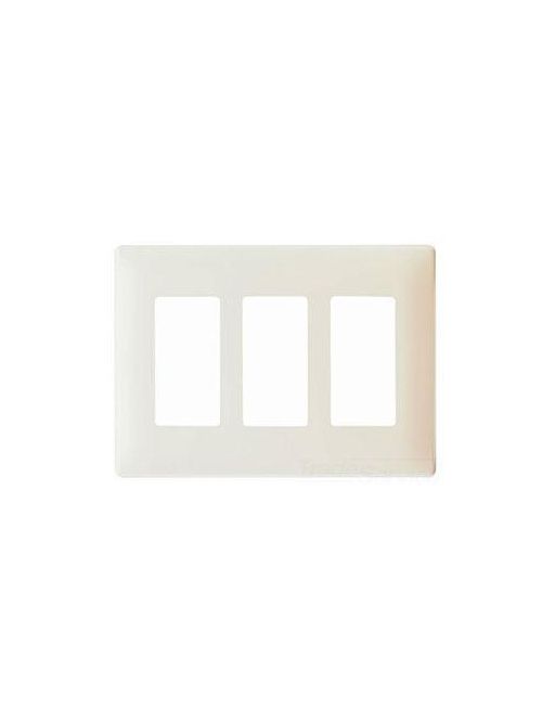 Product image for Pass & Seymour SWP263-LA Screwless Wall Plate 3Gang Decorator Plastic Subplate, Light Almond