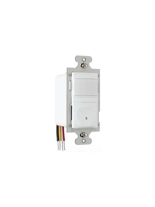 Product image for Pass & Seymour RW3U600-WCC4 600W 120V Single Pole 3-Way Occupancy Vacancy Sensor, White
