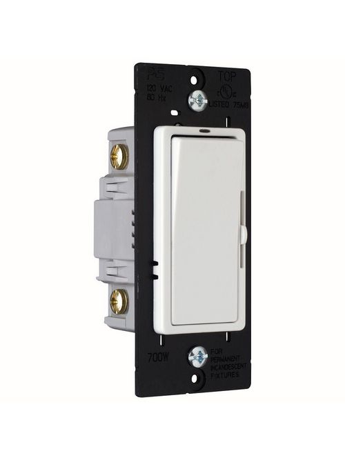 Product image for Pass & Seymour D703P-W Harmony Incandescent Single Pole/3-Way Dimmer, White
