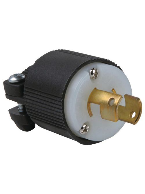 Pass & Seymour 7102 20 Amp 250 VAC 2-Pole 2-Wire NEMA L2-20P Black and White Nylon Straight Locking Plug Pass & Seymour 7102 20 Amp 250 VAC 2-Pole 2-Wire NEMA L2-20P Black and White Nylon Straight Locking Plug