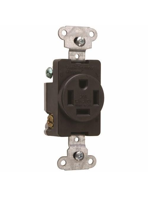 Pass & Seymour 3820 20 Amp 125/250 VAC 3-Pole 4-Wire NEMA 14-20R Straight Blade Single Receptacle Pass & Seymour 3820 20 Amp 125/250 VAC 3-Pole 4-Wire NEMA 14-20R Straight Blade Single Receptacle