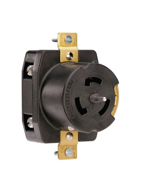 Pass & Seymour CS8369 50 Amp 250 VAC 3-Phase 3-Pole 4-Wire Non-NEMA Nylon Locking Receptacle Pass & Seymour CS8369 50 Amp 250 VAC 3-Phase 3-Pole 4-Wire Non-NEMA Nylon Locking Receptacle