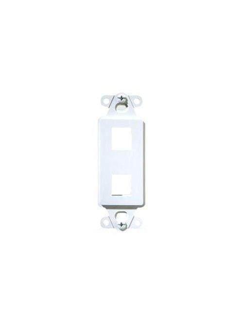 Product image for Pass & Seymour KS226-W 2-Port White Data Communication Keystone Decorator Frame