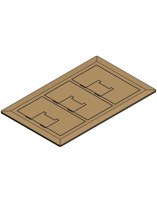 Carlon E9763BR 3-Gang Floor Box Cover, Brass Carlon E9763BR 3-Gang Floor Box Cover, Brass