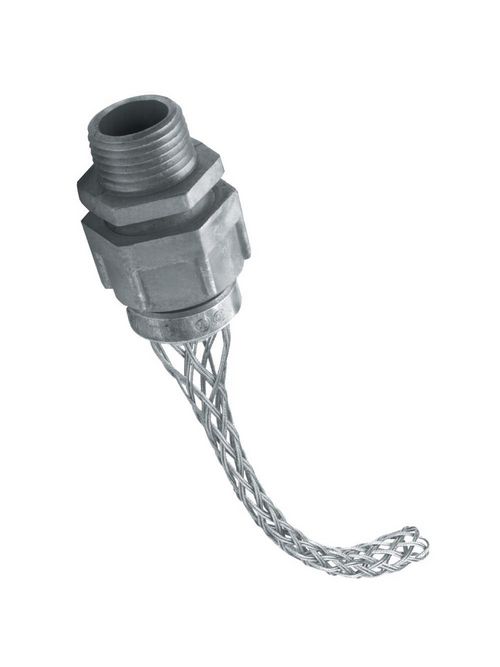 Pass & Seymour CG610 0.5 to 0.625 Inch Stainless Steel Straight Male Double Weave Cord Grip Pass & Seymour CG610 0.5 to 0.625 Inch Stainless Steel Straight Male Double Weave Cord Grip