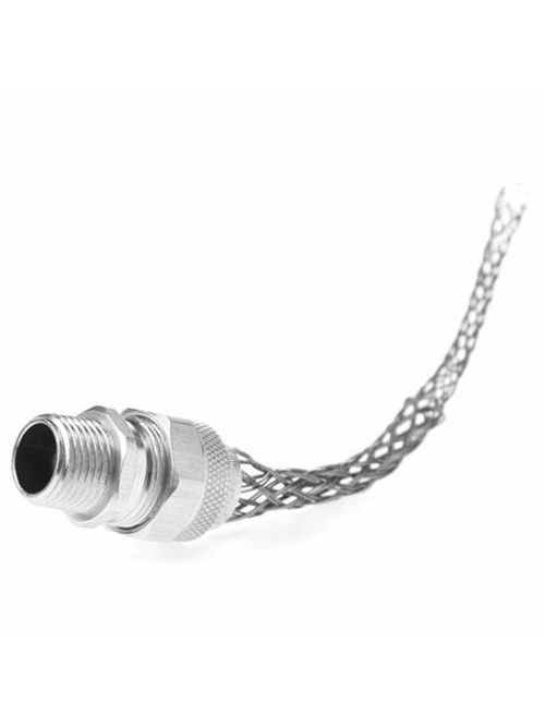 Pass & Seymour CG411 0.625 to 0.75 Inch Stainless Steel Straight Male Double Weave Cord Grip Pass & Seymour CG411 0.625 to 0.75 Inch Stainless Steel Straight Male Double Weave Cord Grip