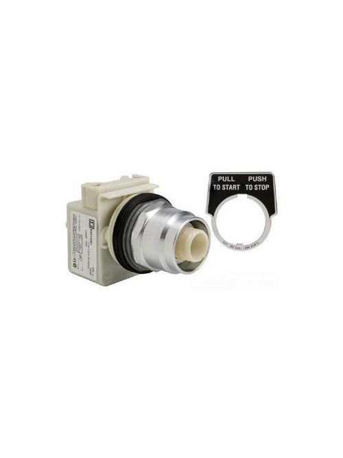 Product image for Square D 9001KR9P1 30 mm Metal Bezel 2-Position Mushroom Illuminated Push Button Operator