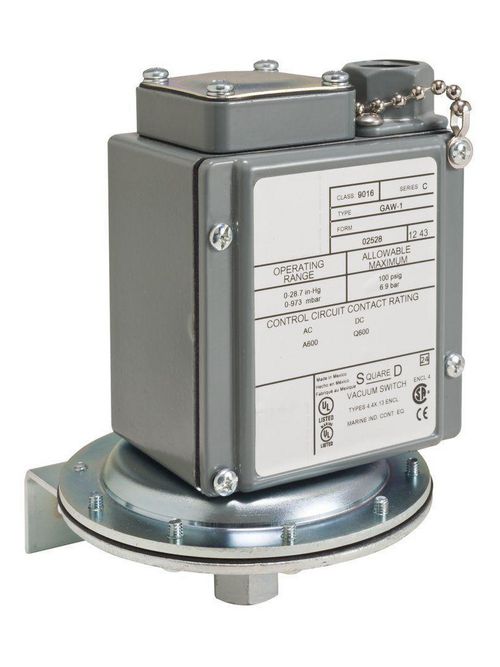 Product image for TES 9016GAW1 Vacuum switch, 9016G, electromechanical, adjustable scale, 2 thresholds, Set 0 to 28.7InHg