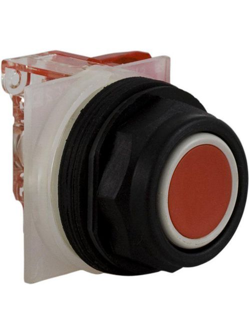 Product image for Square D 9001SKR1RH6 30 mm 600 VAC Momentary 1NC Red Lens Plastic Bezel Non-Illuminated Push Button