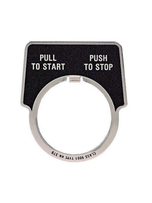 Product image for Square D 9001KN379 Type K 30 mm Push Button Legend Plate