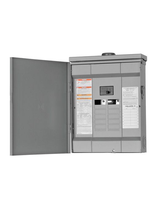Product image for Square D HOM12M100RB 120/240 VAC 100 Amp 1-Phase 12-Space 12-Circuit NEMA 3R Load Center