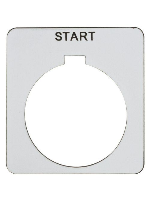 Product image for Square D 9001KN201WP Type K 30 mm Push Button Legend Plate