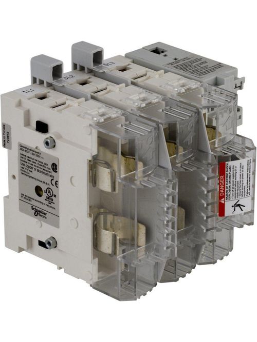 Product image for Square D GS1EU3 600 VAC 30 Amp 3-Pole Class J IP20 Copper Fusible Disconnect Switch