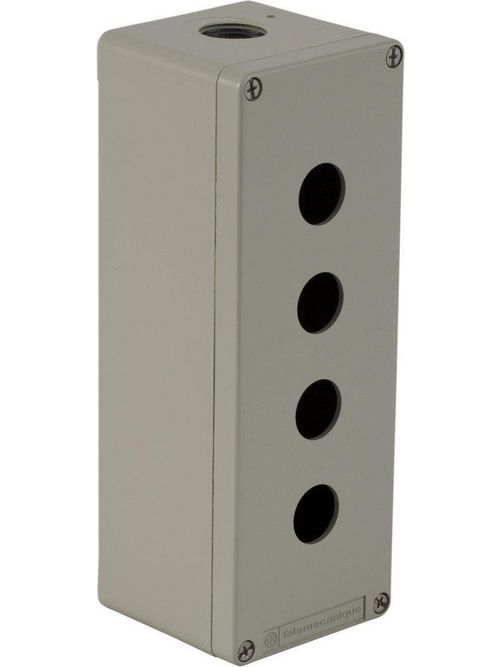 Square D XAPG49504 8.66 x 3.15 x 3.03 Inch NEMA 4/13 RAL 7032 Gray Painted Die-Cast Zinc Alloy Push Button Enclosure Product image for Square D XAPG49504 8.66 x 3.15 x 3.03 Inch NEMA 4/13 RAL 7032 Gray Painted Die-Cast Zinc Alloy Push Button Enclosure