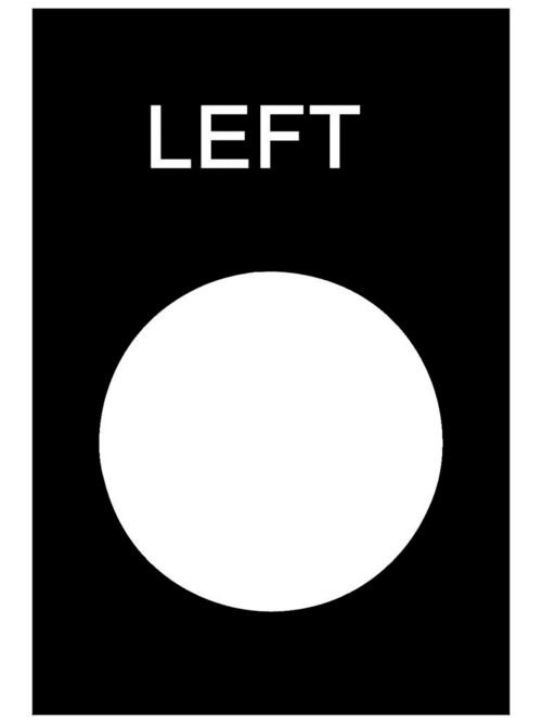 Product image for Square D ZB2BY2310 30 x 40 mm White/Black PVC Left Standard Legend Plate
