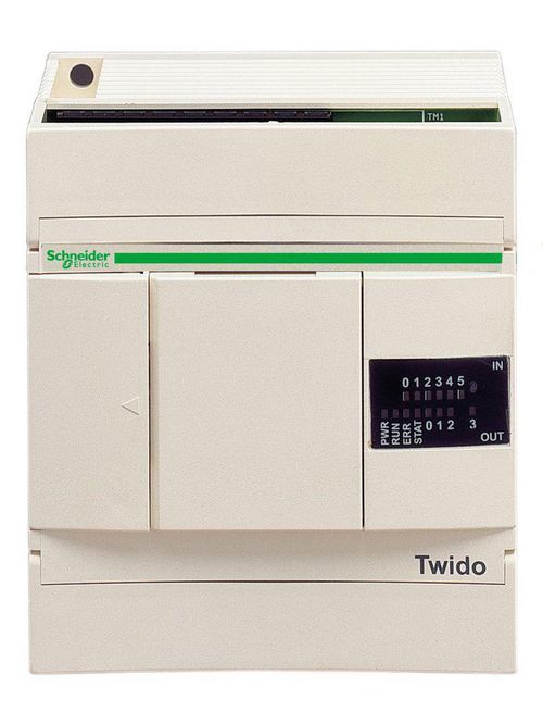 Product image for Square D TWDLCAA10DRF 6-Input 4-Output 100 to 240 VAC Compact Programmable Controller Base