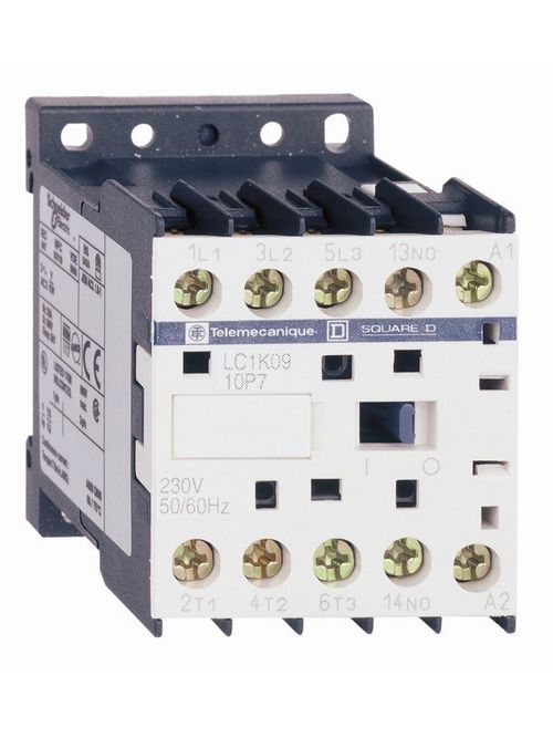 Product image for Square D LC1K1210B7 600 VAC 12 Amp 3-Pole 1NO Screw Terminal Full Voltage Non-Reversing IEC Contactor