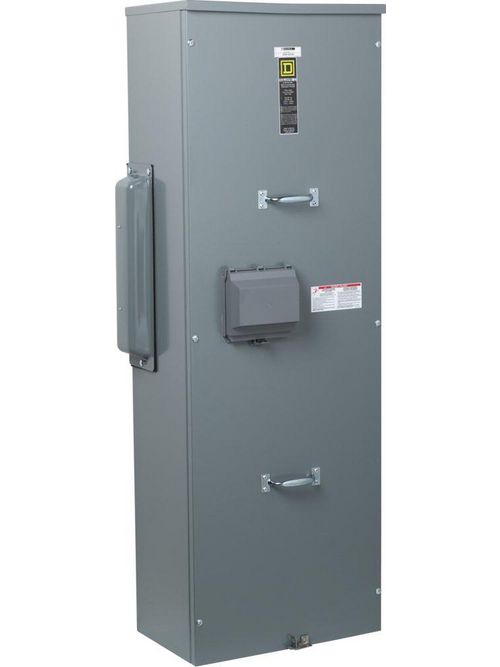 Product image for Square D EZM1600CB 120/240 VAC 600 Amp 1-Phase 3-Wire Overhead/Underground Feed Meter Center Circuit Breaker