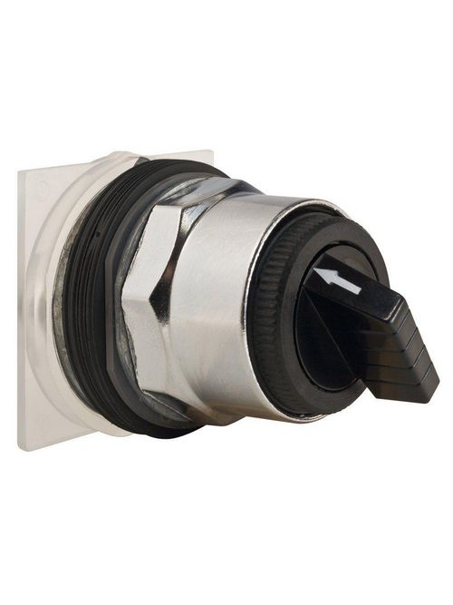 Square D 9001KS11B 30 mm 600 Volt Black Metal Bezel 2-Position Maintained Selector Switch Product image for Square D 9001KS11B 30 mm 600 Volt Black Metal Bezel 2-Position Maintained Selector Switch
