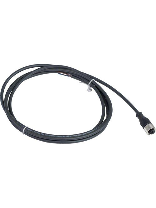 Product image for TES XZCP1141L2 female - M12 - 4-pin - straight prewired connector - cable 2 m