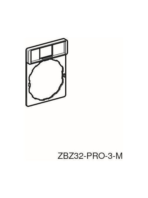 Product image for Square D ZBZ32 8 x 27 mm Standard Push Button Legend Plate Holder
