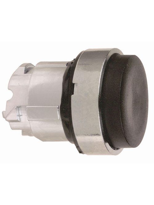 Product image for Square D ZB4BL2 Push Button Head, Harmony XB4, Metal, Projecting, Black, 22mm, Spring Return, Unmarked
