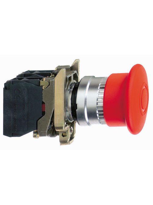 Product image for Square D XB4BT845 22 mm 600 VAC 1.2 Amp 1NO 1NC Red Round Trigger Action Push-Pull Non-Illuminated Push Button