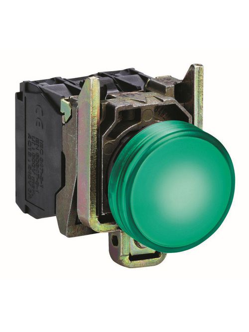 Product image for Square D XB4BVB3 22 mm 24 VAC/VDC 18 mA Green Round Illuminated Pilot Light with LED