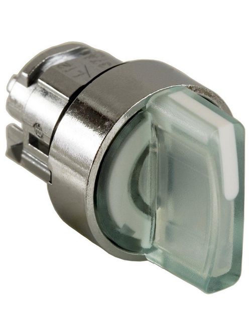 Product image for Square D ZB4BK1813 22 mm 3-Position White Maintained/Maintained/Momentary Lever Illuminated Selector Switch Operator