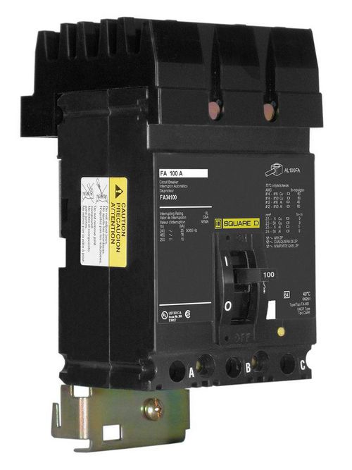 Square D FA34090 480 Volt 90 Amp Molded Case Circuit Breaker Product image for Square D FA34090 480 Volt 90 Amp Molded Case Circuit Breaker
