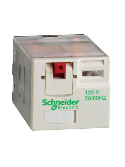 Product image for Square D RPM31F7 120 VAC 15 Amp 3NO 3NC Din Rail/Panel Mount Plug-In Relay
