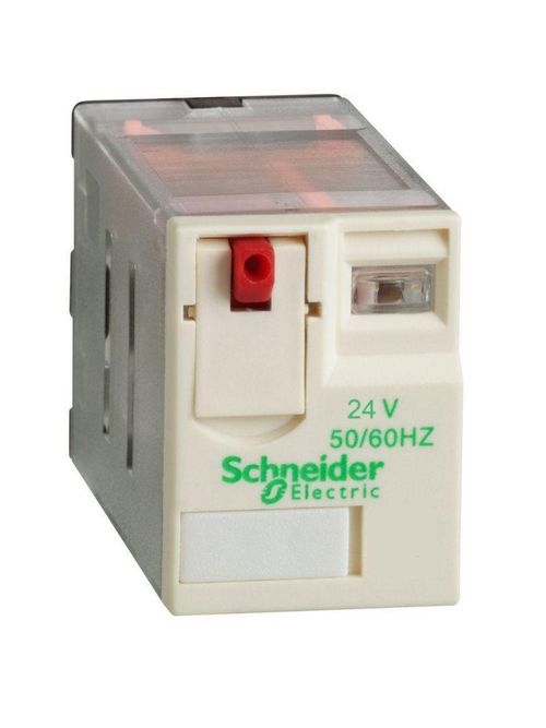Product image for Square D RPM21B7 24 VAC 15 Amp 2NO 2NC Din Rail/Panel Mount Plug-In Relay