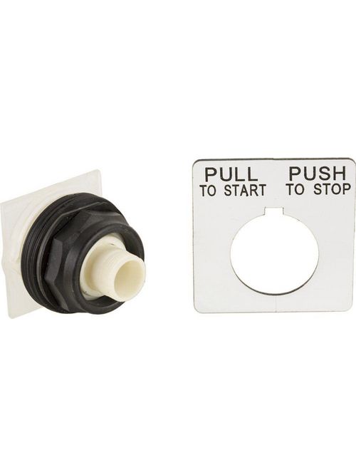 Product image for Square D 9001SKR9 30 mm Plastic Bezel 2-Position Mushroom Non-Illuminated Push-Pull Operator