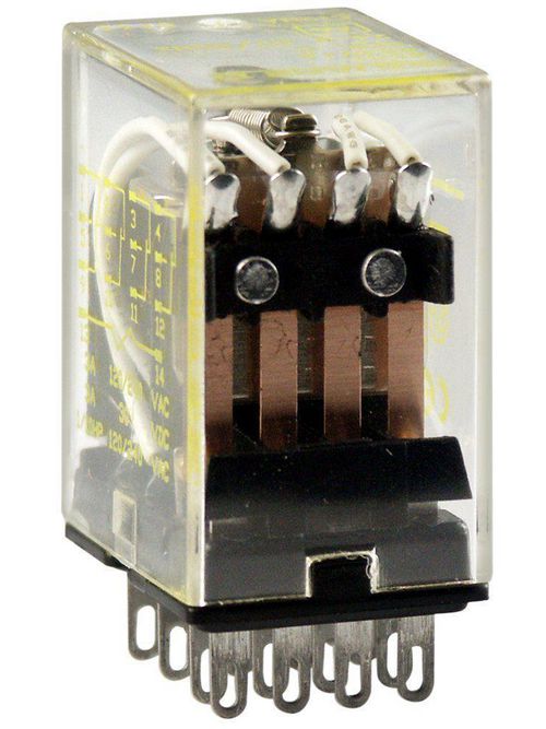 Product image for Square D 8501RS4V20 120 VAC 3 Amp 4PDT Socket Mount AC Operated Miniature Plug-In Relay